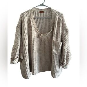 POL Oversized Chunky Chenille Sweater Size Large